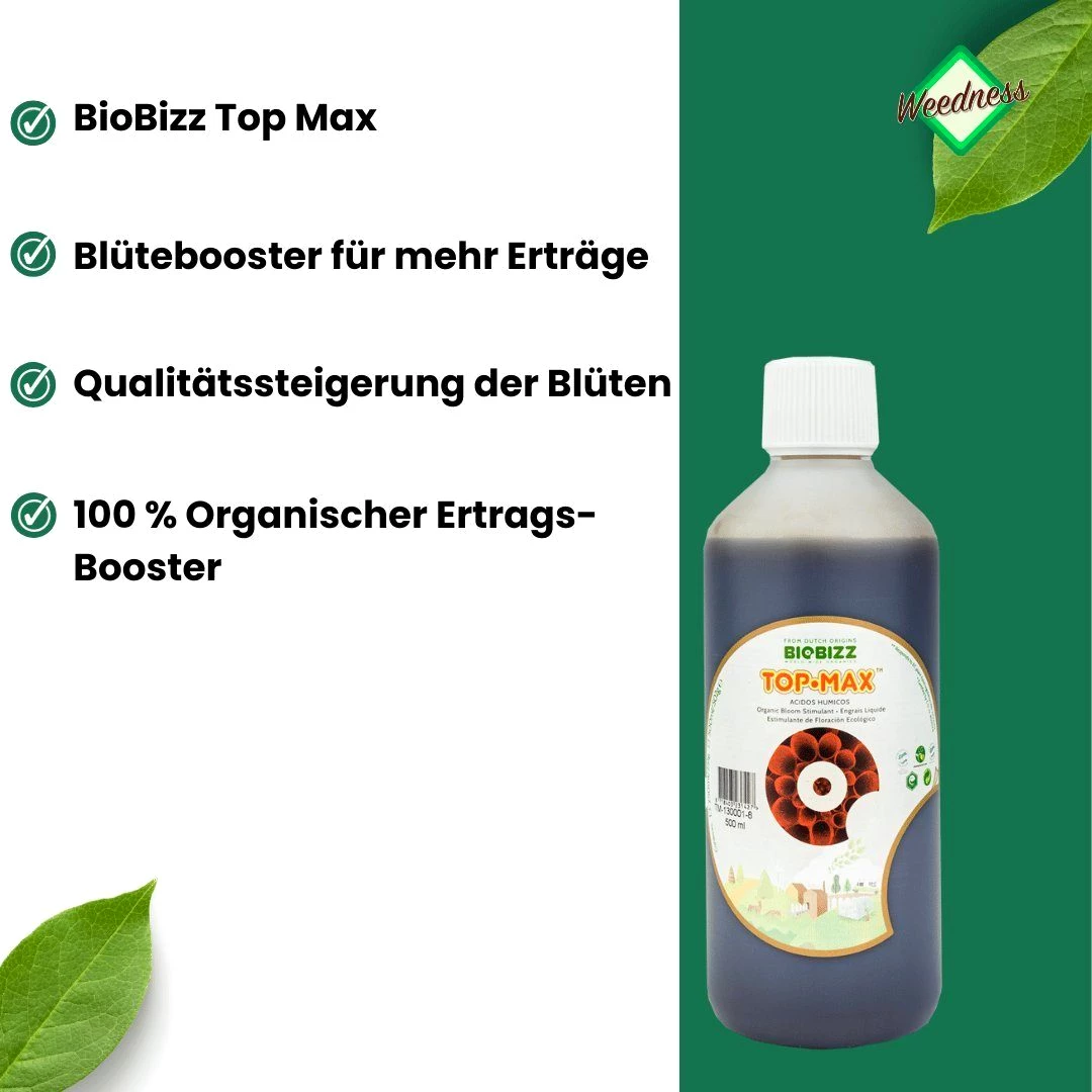 Weedness Pflanzendünger BioBizz Top Max Naturdünger Tomaten Bonsai Bio Organischer NPK